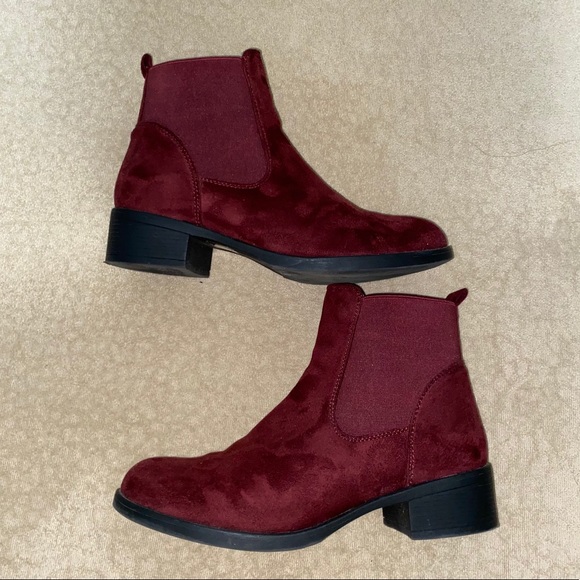 Red Ankle Booties - Picture 1 of 7